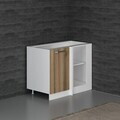 Dulap pentru bucatarie, Hanah Home, Minar, 105x72x56 cm, Alb / Dore