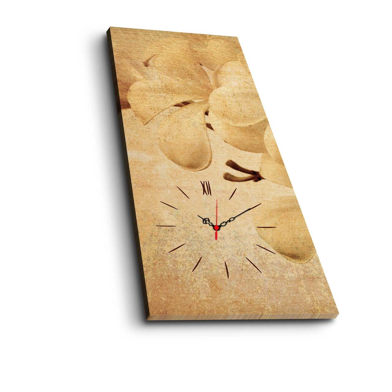 Ceas de perete, 3070CS-39, PÂNZĂ DIN PIELE ÎNTOARSĂ, 30 x 70 cm, Multicolor — imaginea 4