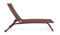 Sezlong cu roti Raul, Bizzotto, 68 x 195 x 101 cm, pliabil, aluminiu/textilena 2x1, rosu pepper