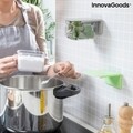 Set 2 recipiente de bucatarie cu adeziv detasabil + lingurite, Handstore InnovaGoods, 420 ml