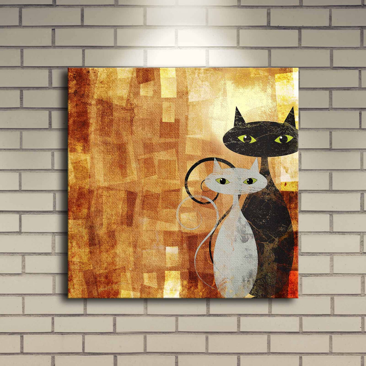 Tablou decorativ cu lumina LED, 4040İACT-17, Dimensiune: 40 x 40 cm, Multicolor - view 2
