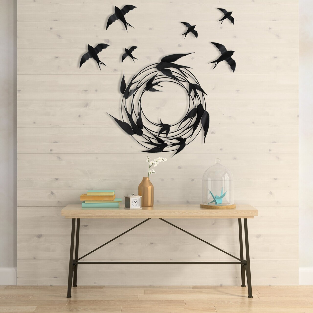 Decoratiune, Migration, Dimensiuni: 79 x 8 x 79 cm, Multicolor