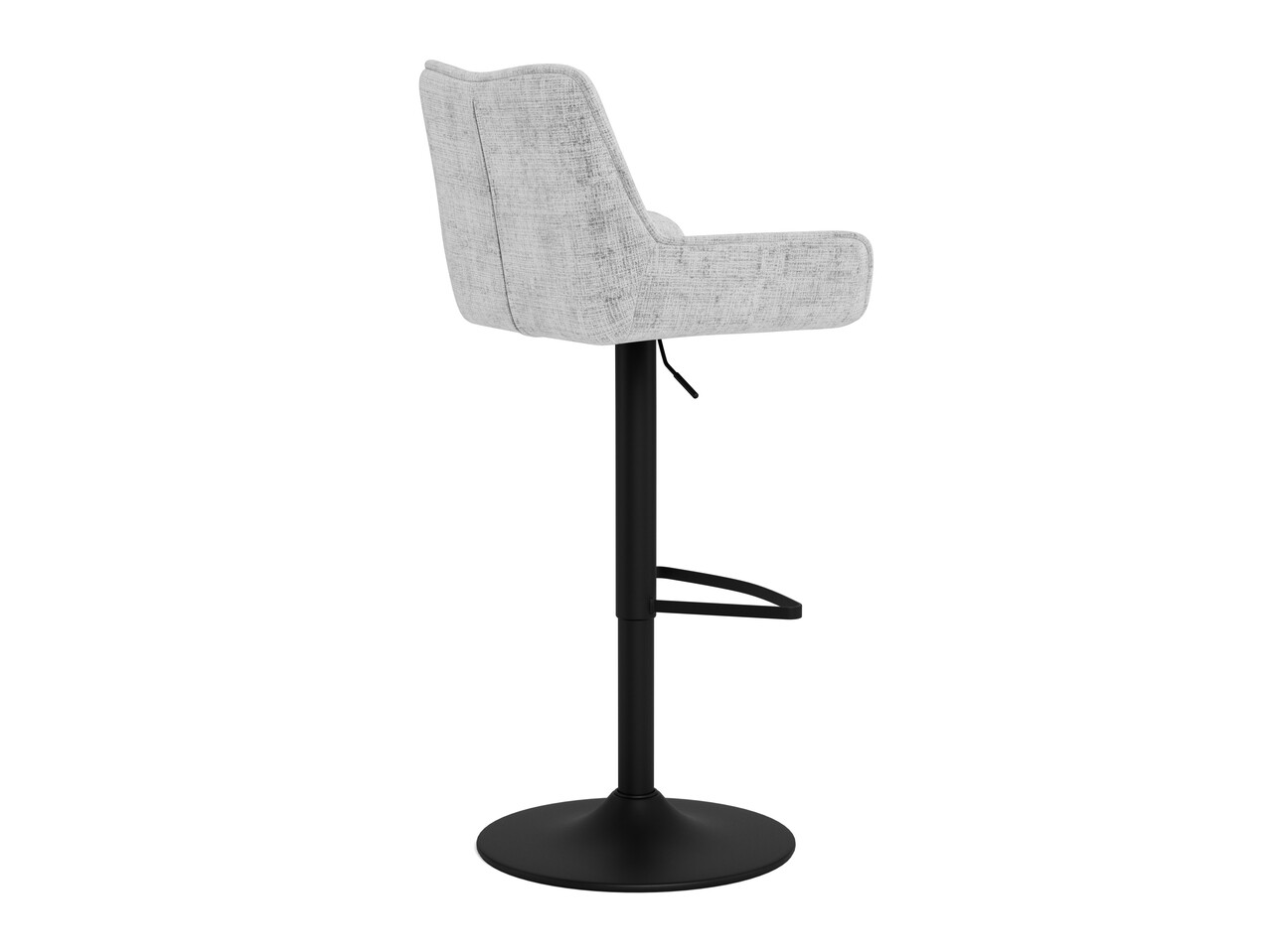 Scaun de bar Eddie, Actona, 51x50.5x114 cm, rotativ, tesatura Chenille/otel, bej - view 5