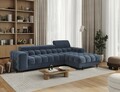 Coltar extensibil dreapta 3 locuri ELTAP, RT-40AU, Felro, 285x181x93 cm, lemn/poliester, albastru