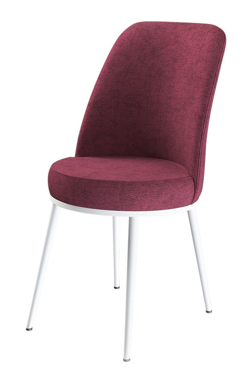 Set scaune 2 piese, Hanah Home, Dexa, Burgundia / Alb — imaginea 2