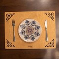 Set suporturi pentru farfurie, Payna, 790PYN1105, Lemn , Produs lucrat manual, Miere