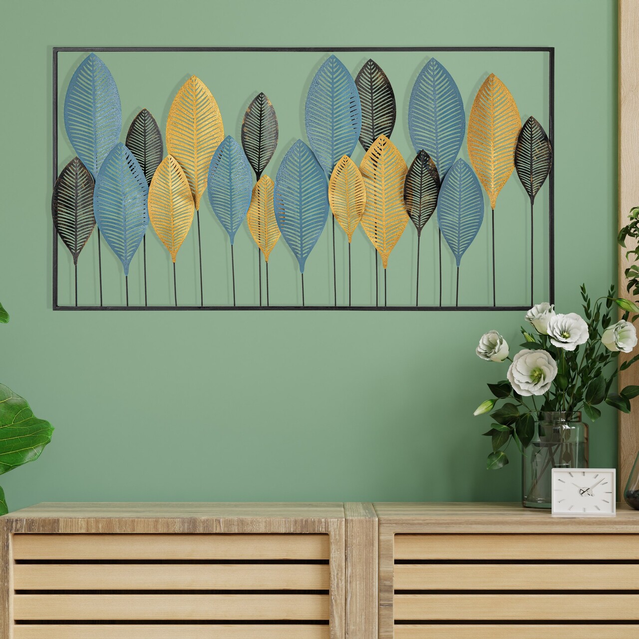 Decoratiune de perete, Zevahir 4, Dimensiuni: 115 x 3 x 60 cm, Multicolor - view 4