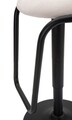 Scaun de bar Destiny, Mauro Ferretti, 41x61 cm, inaltime reglabila, fier/poliester, negru/alb