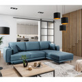 Coltar extensibil dreapta 4 locuri ELTAP, RT-100VE, Dalia, 289x190x95 cm, lemn/poliester, albastru deschis