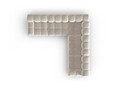 Coltar simetric 5 locuri, Bellis-51, Micadoni Home, 282x282x70 cm, catifea, bej inchis