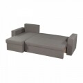 Coltar extensibil reversibil Oslo Grey Purple Flower Bedora, cu lada de depozitare, 247x148x78 cm