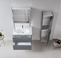 Dulap de baie cu chiuvetă, Hanah Home, Nuvola 80 v2, Antracit