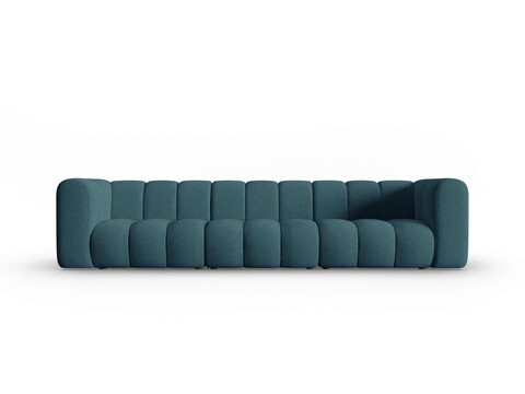Canapea 5 locuri, Lupine, Micadoni Home, BL, 318x87x70 cm, poliester chenille, turcoaz