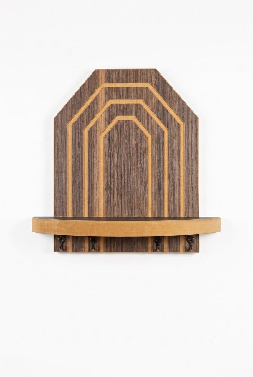 Raft de perete, Hanah Home, Artmtkwll10-Wenge, MDF, Wenge — imaginea 5
