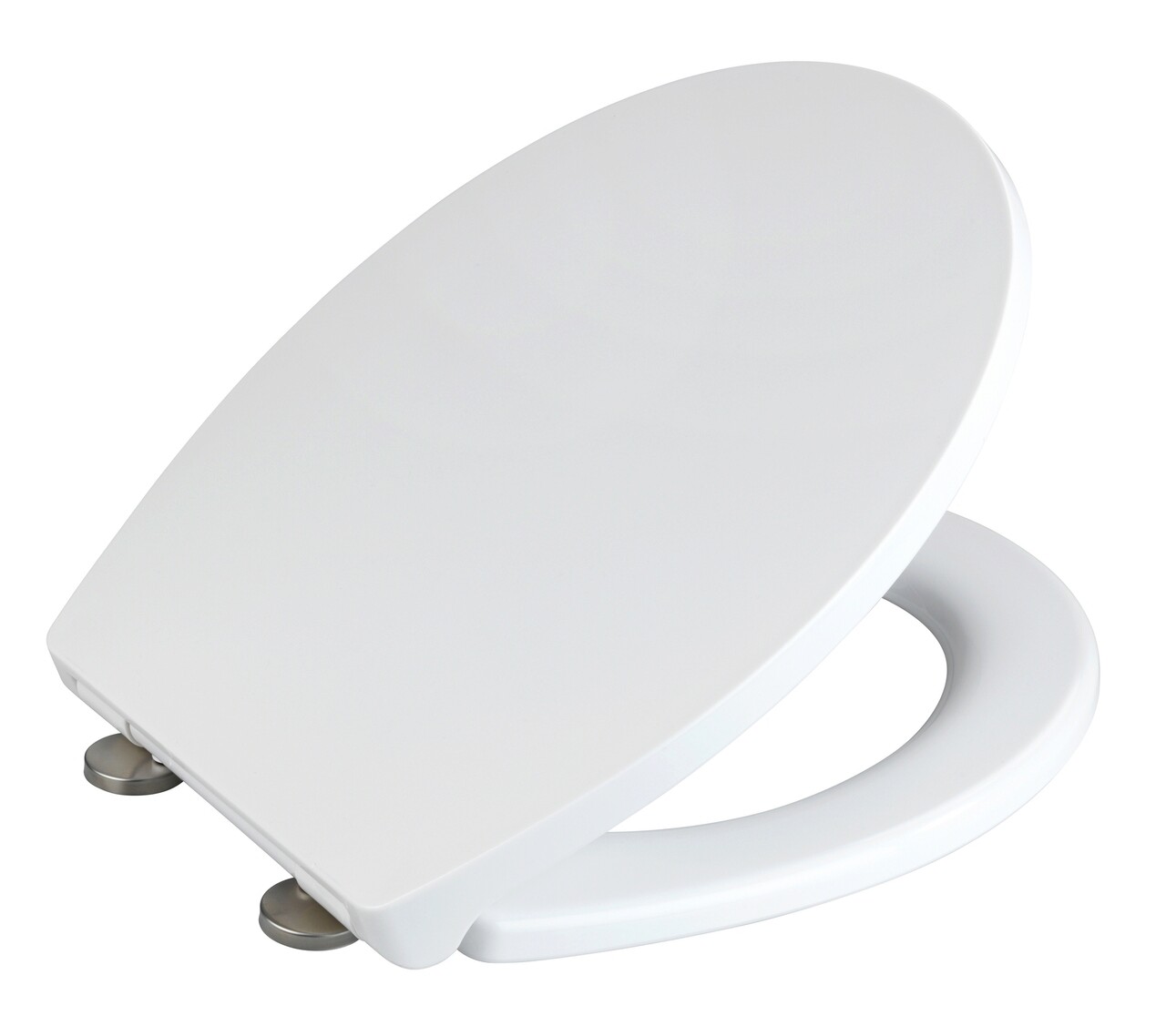 Capac de toaleta cu sistem automat de coborare, Wenko, Easy Close Thermoplast, 37 x 44.5 cm, termoplastic, alb - view 3
