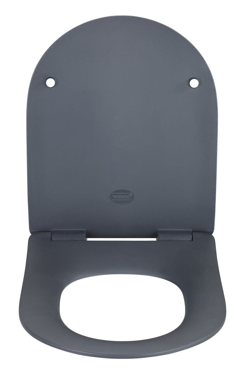 Capac de toaleta cu sistem automat de coborare, Wenko, Sedilo, 36.2 x 45.2 cm, duroplast, gri - 1 | YEO