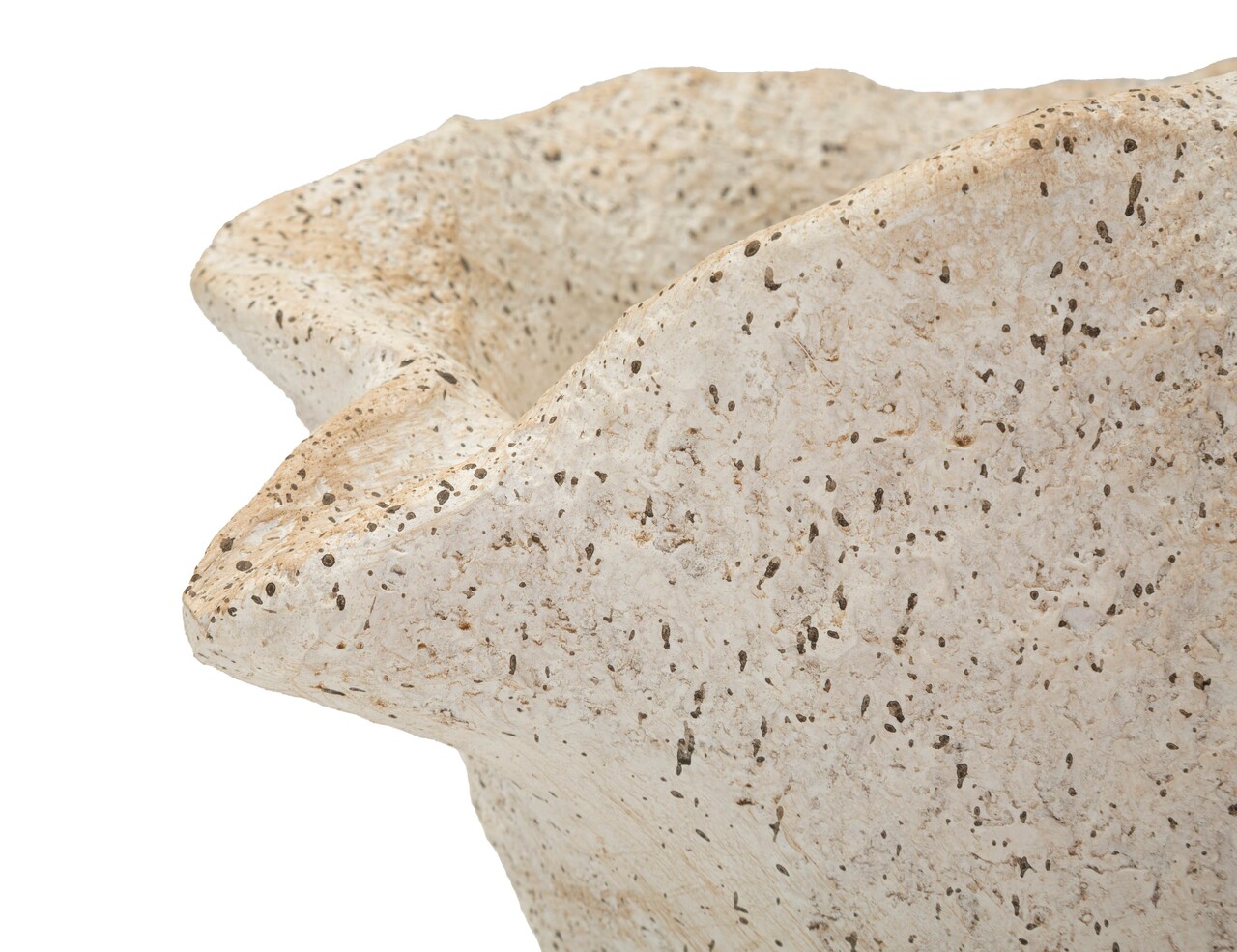 Vaza decorativa, Mauro Ferretti, Shell -B, 35x23x18 cm, oxid de magneziu, bej - imagine 3