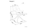 Scaun rotativ Boogie II Velvet, Signal, 60x45x89 cm, catifea/otel, bej/negru
