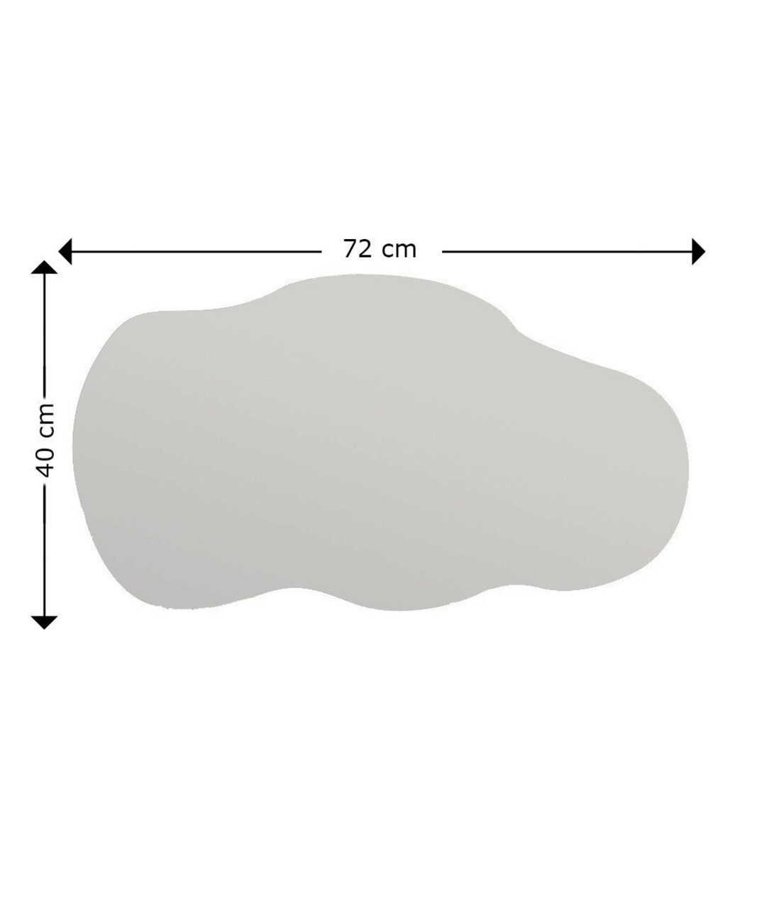 Oglinda decorativa, Siam, Baby, 40x72x2.2 cm, MDF , Negru