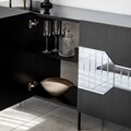 Consola, Neostill, Milan, 180x80x40 cm, PAL, Negru / Fume