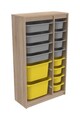 Dulap multifunctional, Estella, Montana Xs 2D4N8U, Gri Sonomo / Galben