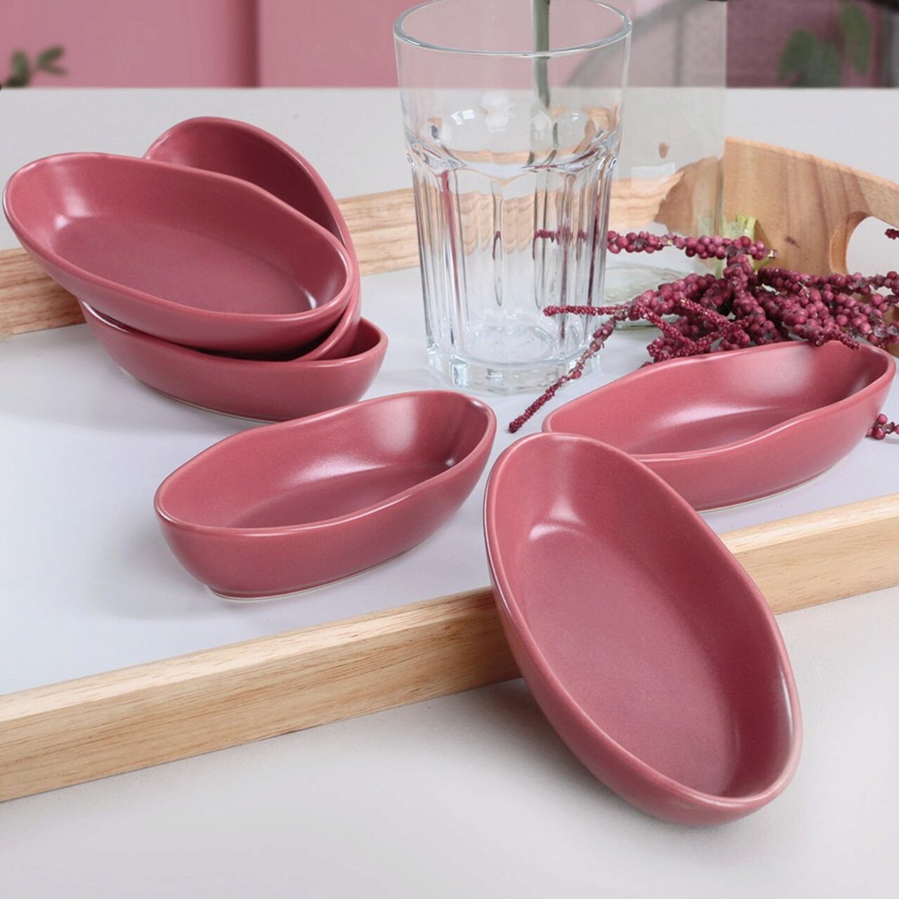 Set boluri pentru aperitive, Hermia, 275KRM1755, Roz prafuit - view 2