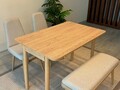 Set masa extensibila si 4 scaune, Vella, Vina Mini 01 1005, PAL, Stejar / Crem