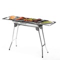 Gratar pliabil din otel inoxidabil pentru carbune ExelQ, InnovaGoods, 81 x 33 x 73 cm