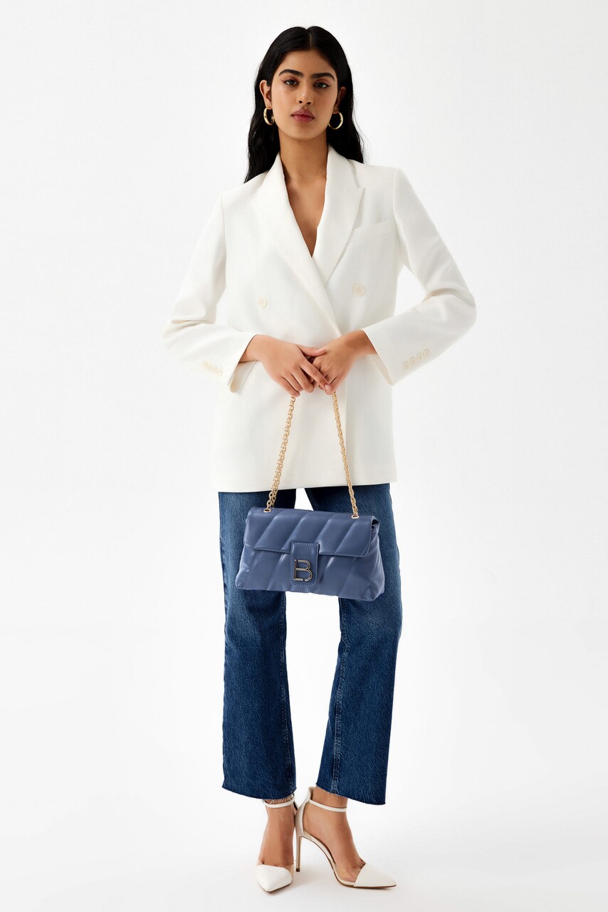 Geanta, Lucky Bees, 923 Sax Blue, piele ecologica, albastru