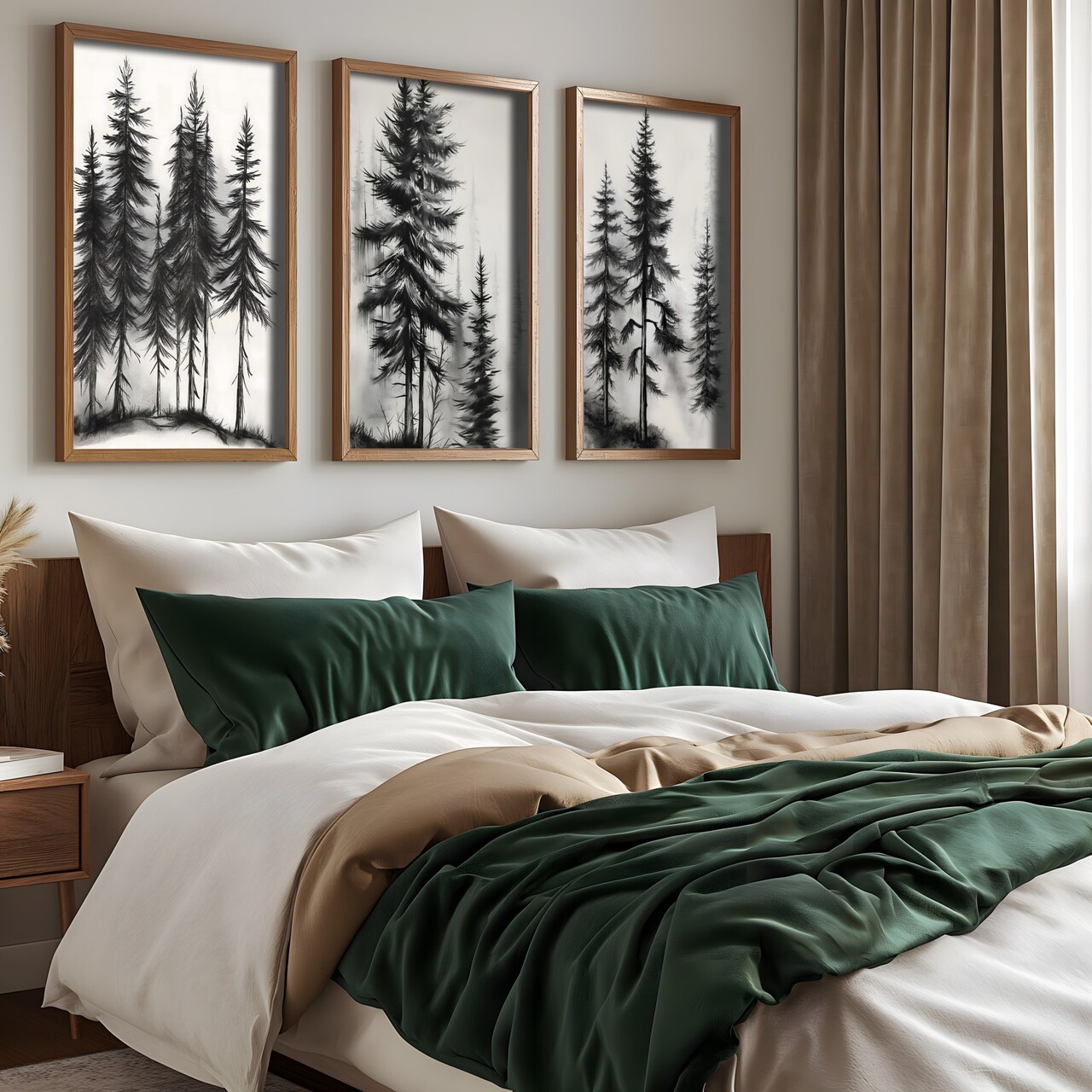 Set 3 tablouri decorative GE267-L Lemn Multicolor