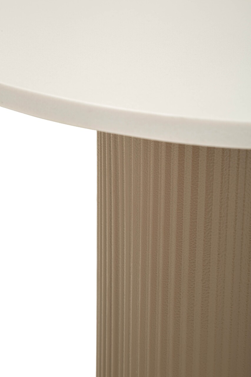 Masuta de cafea, Mauro Ferretti, Frankfurt, 46x48x39 cm, metal/MDF/marmura artificiala, gri/alb - view 4
