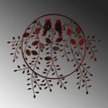 Decoratiune de perete, Love of Birds, Metal, Dimensiune: 86 x 75 cm, Multicolor