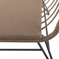 Canapea pentru gradina 2 locuri Ariki v1, 121 x 62 x 76 cm, otel/ratan sintetic