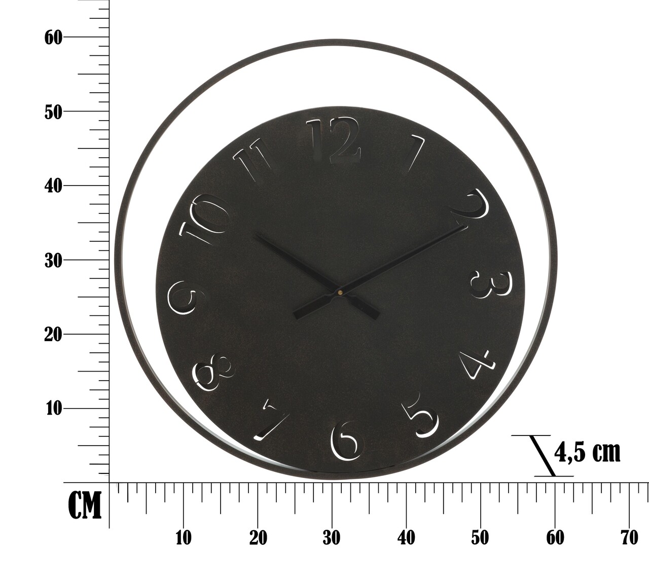 Ceas de perete Circle, Mauro Ferretti, Ø 60 cm, fier
