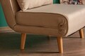 Canapea extensibilă cu 1 loc, Futon, 859FTN2331, Metal , Crem