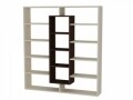 Biblioteca Wooden Art, Ample Birch Wenge, 125x135.7x22 cm