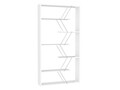 Biblioteca Rafevi Tars, 84 x 24 x 157 cm, PAL/metal, alb/chrome