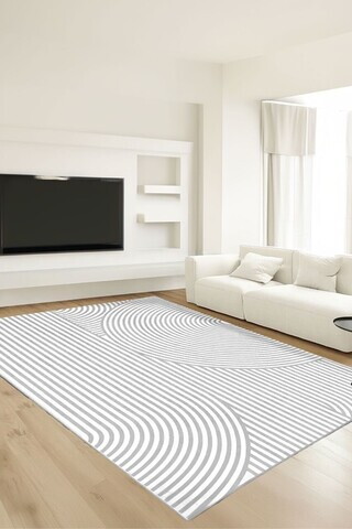 Covor, CLR-7301-HALI-95, 200x300 cm, Poliester, Gri