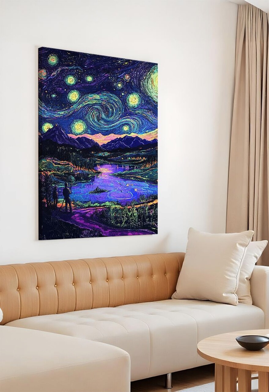 Tablou decorativ, Canvasneon2, Lemn, Multicolor - view 2