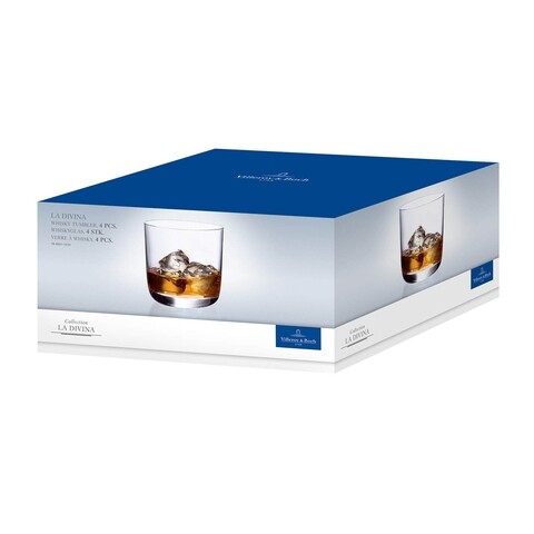 Set 4 pahare pentru whiskey, Villeroy & Boch, La Divina, 360 ml, sticla cristal