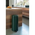 Cos de gunoi cu pedala, Brabantia, Icon Pine Green, 30 L, inox, verde