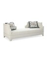 Taburet, Qunef, Ceremony Koltuk Pouffe, 50x120 cm, Cadru: 100% MDF, Crem