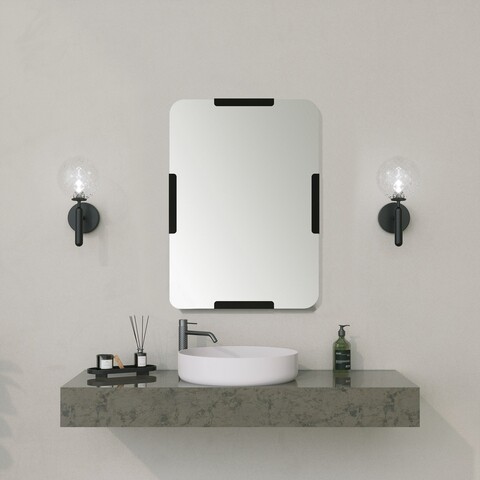 Oglinda decorativa, Neostill, Code Mirror, MDF , Negru