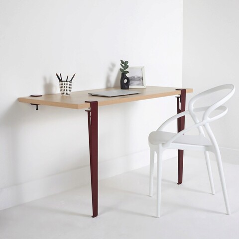 Birou, logg, cuarius, 120x75x60 cm, lemn / burgundy