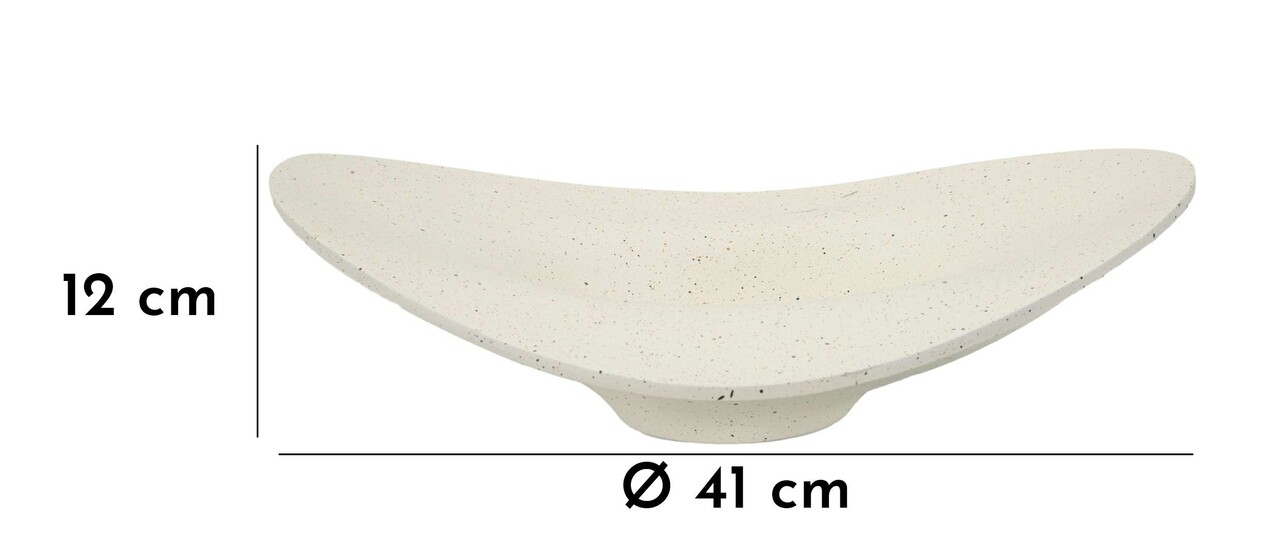 Vas decorativ Elegant, Mauro Ferretti, 41x12x41 cm, polirasina, crem - 1 | YEO