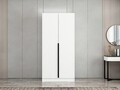 Dulap pentru haine, Minerva, Kale Plus Membrane White, 90x210x52 cm, PAL, Alb