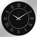 Ceas de perete, Seven Love, metal, 48 x 48 cm, negru