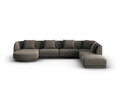 Coltar panoramic dreapta 6 locuri, Tulum, Cosmopolitan Design, 330x255x70 cm, tesatura chenille, gri