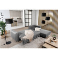Coltar extensibil dreapta 4 locuri ELTAP, RT-04NU, Dalia, 289x190x95 cm, lemn/poliester, gri