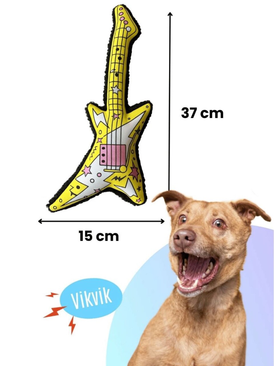 Jucărie pentru câini, Paws &amp; Whiskers, Havhav 1031, MATERIAL TEXTIL PLUȘAT/MATERIAL TEXTIL POLIESTER, Galben/Negru - imagine 2